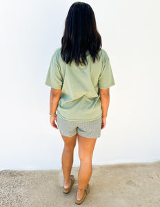 Happy With Me Plaid Shorts in Green