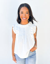 Load image into Gallery viewer, Annie Cotton Sleeveless Ruffled Top