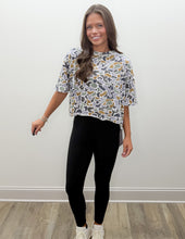 Load image into Gallery viewer, Local Girl Boxy Crop SS Tee in Forest Camo Flora