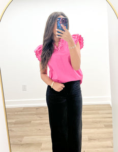 Going To Tell Everybody Scallop Trim Blouse