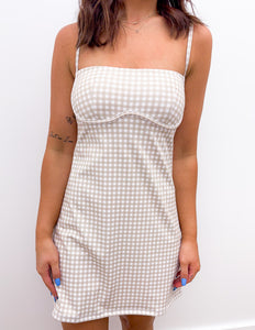 She's The Moment Gingham Print Dress
