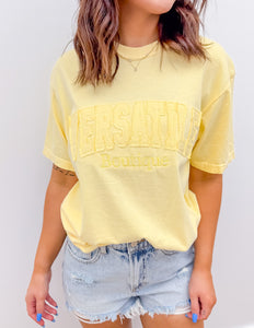 Versatile Raggy Logo Tee in Butter