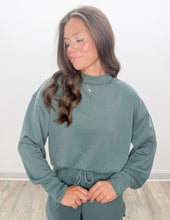 Load image into Gallery viewer, Made It Very Clear Scuba Pullover &amp; Shorts Set in Ash Jade