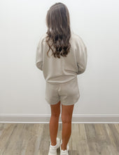Load image into Gallery viewer, Made It Very Clear Scuba Pullover &amp; Shorts Set in Ash Mocha