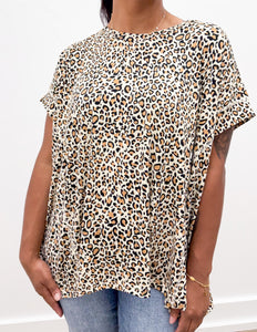 Believe In The Good Leopard Short Sleeve Top