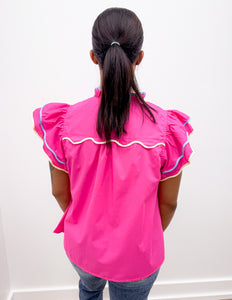 Love Me Not Flutter Sleeve Top