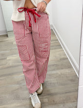 Load image into Gallery viewer, Y'all Know Now Washed Vintage Rope String Pants in Red