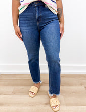 Load image into Gallery viewer, Fall Into Me High Rise Distressed Hem Jeans