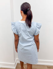 Load image into Gallery viewer, Spring Dreams Ruffle Sleeve Mini Dress in Light Blue