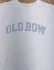 Old Row Logo Crewneck in White