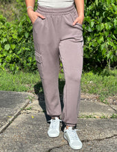 Load image into Gallery viewer, Lost in My Fairy Tale Scuba Cargo Joggers Mocha