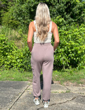 Load image into Gallery viewer, Lost in My Fairy Tale Scuba Cargo Joggers Mocha