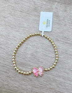 Kendra Scott Haley Bow STRCH Gold Bracelet in Blush Ivory MOP