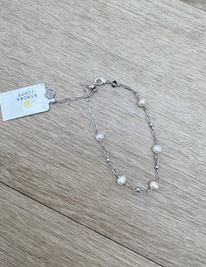 Kendra Scott Ashton DLCT Chain Silver Bracelet in Freshwater Cultured Pearl