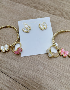Kendra Scott Haley Bow STRCH Gold Bracelet in Ivory MOP