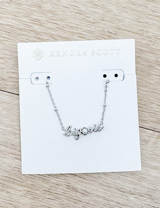 Kendra Scott Big Sis Pendant Necklace in Silver/Freshwater CLTRD Pearl