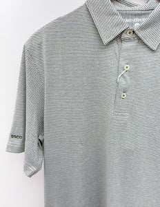 Southern Shirt Heather Madison Stripe Polo in Dusty Olive