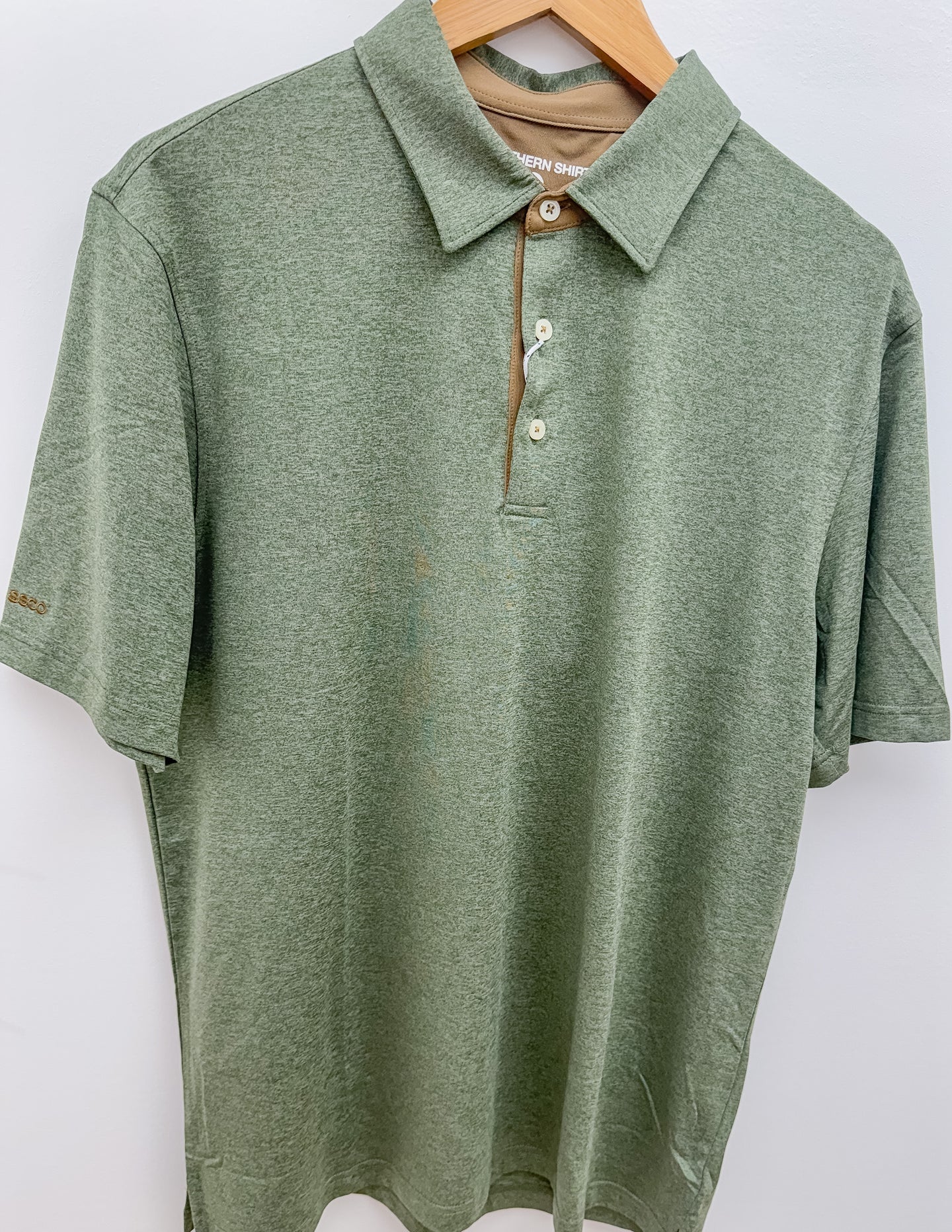 Southern Shirt Co. Men's Grayton Heather Polo in Thyme