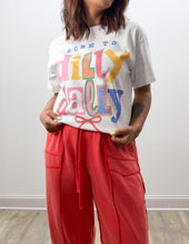 Load image into Gallery viewer, Born To Be Dilly Dally Oversized Graphic Tee in Ash