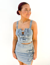 Load image into Gallery viewer, Why Can&#39;t That Be Me Denim Mini Skirt