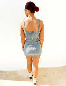 Why Can't That Be Me Denim Mini Skirt