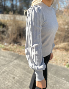 My Darling Days Puff Sleeve Top H Grey