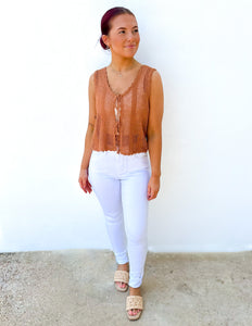 Back to Friends Crochet Knit Vest