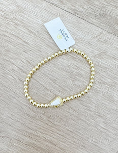 Kendra Scott Cheer Stretch Bracelet in Gold/White MOP