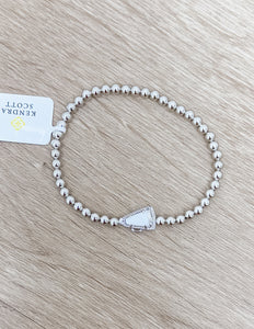 Kendra Scott Cheer Stretch Bracelet in Silver/White MOP