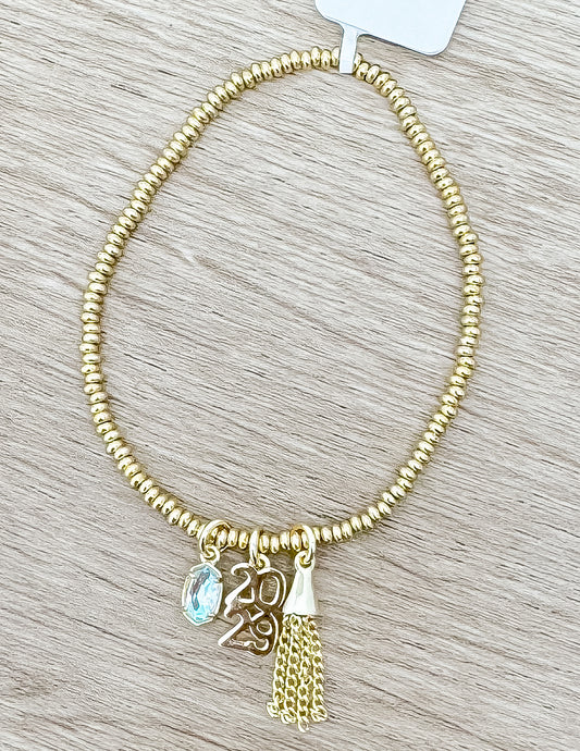 Kendra Scott 2029 Grad Stretch Bracelet in Gold Dichroic Glass