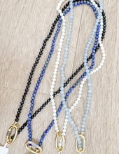 Load image into Gallery viewer, Kendra Scott Emery Beaded Necklace in Gold/Lt. Blue Chlcdny