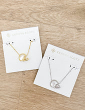 Load image into Gallery viewer, Kendra Scott Football Helmet Pendent Necklace in Gold/Ivory MOP