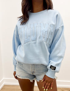 Lulu Mac Mono Logo Sweatshirt in Light Blue