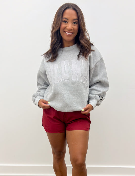 Lulu Mac Mono Logo Sweatshirt in Light Grey