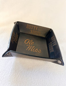 Burnished Burnished Leather Ole Miss Valet Tray