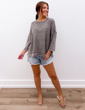 Load image into Gallery viewer, Never Leaving 3/4 Sleeve Boxy Sweater Top