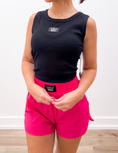 Lulu Mac DD Solid Black Tank Tops