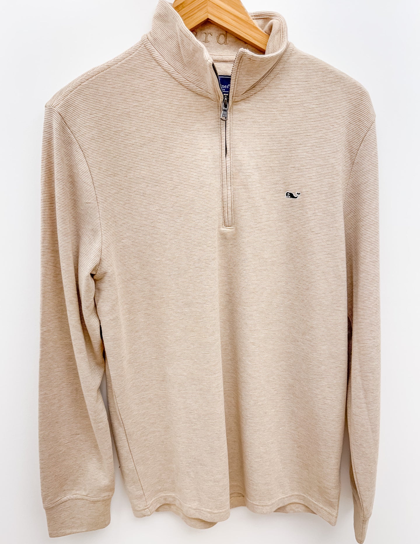 Vineyard Vines Saltwater Quarter Zip in Officer Khaki