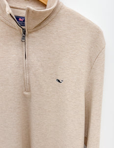 Vineyard Vines Saltwater Quarter Zip in Officer Khaki