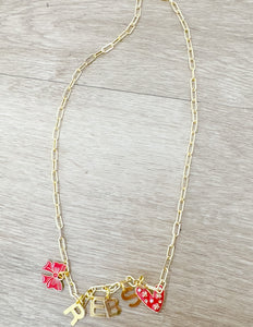 Game Day Charm Necklace - Rebs