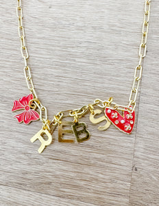 Game Day Charm Necklace - Rebs
