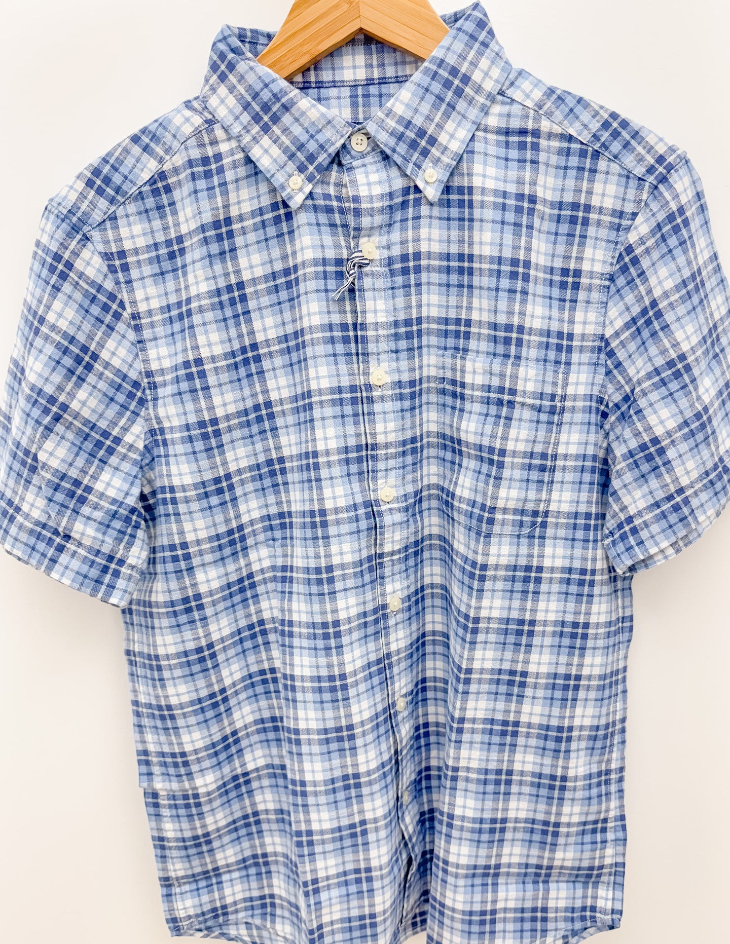 Vineyard Vines Coskata Plaid Island Slub SS Shirt in Coastline