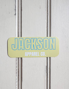 Jackson Apparel Co. Logo Sticker Neon Lemon