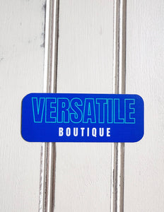 Versatile Boutique Logo Sticker Flo Blue