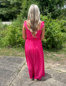 Thanks for the Memories Smocked Top & Maxi Skirt Set Fuchsia