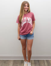 Load image into Gallery viewer, Lulu Mac Camo Logo SS Tee in Crimson
