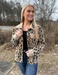 Where I Belong Corduroy Leopard Jacket