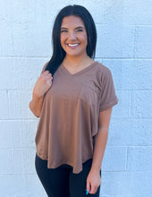 Load image into Gallery viewer, Less of You V-Neck Top Mocha