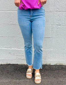 Stargazing High Rise Crop Flare Jeans