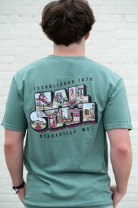 Mississippi State Hail State Collage SS Tee